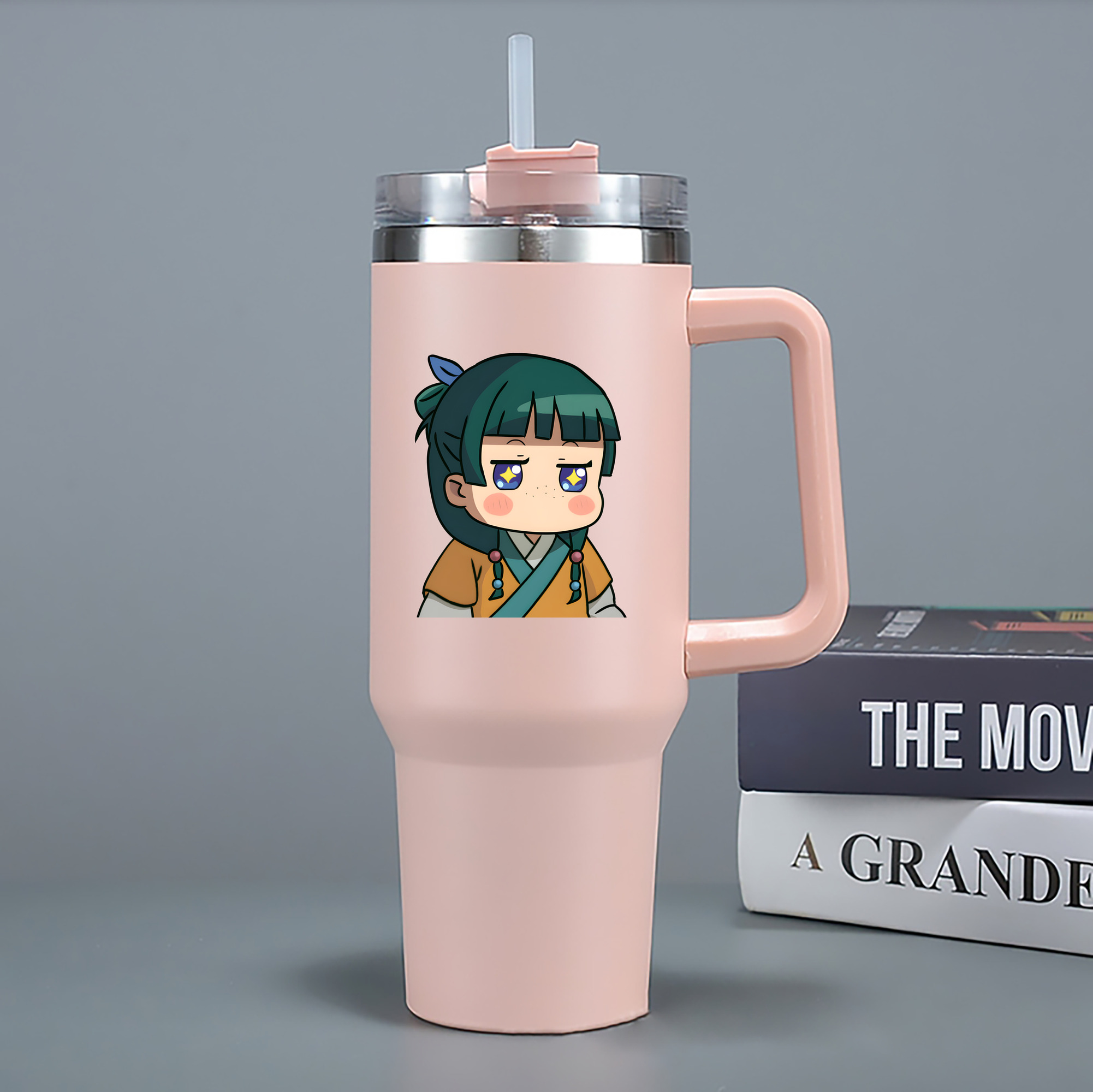 （画像用） 薬屋のひとりごと The Apothecary Diaries 1200mL車用タンブラー - クリスタルステッカー（プラスチックストロー付き）